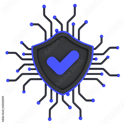 system security of 3d illustration. Security 3D Concept. 3d render illustration