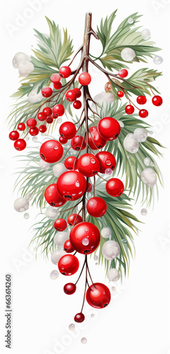 christmas tree with red berries