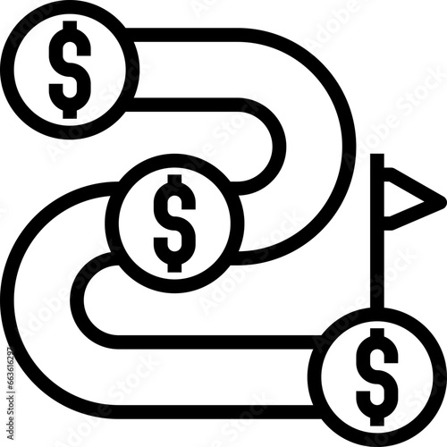 installment modern line style icon