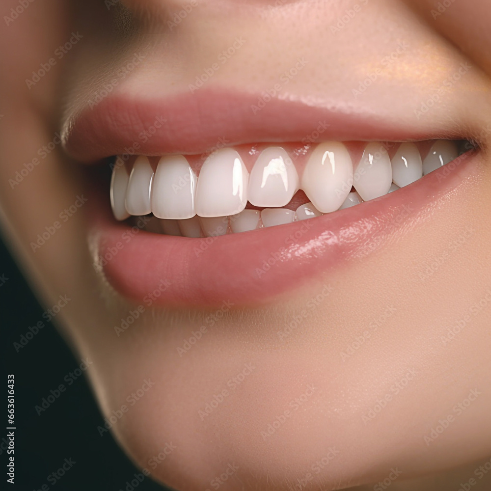 Obraz premium Clean teeth smile closeup photo