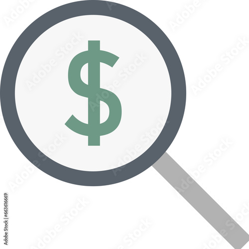 Searching money icon