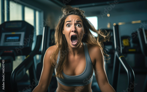 Fitness trainer in a panic attack