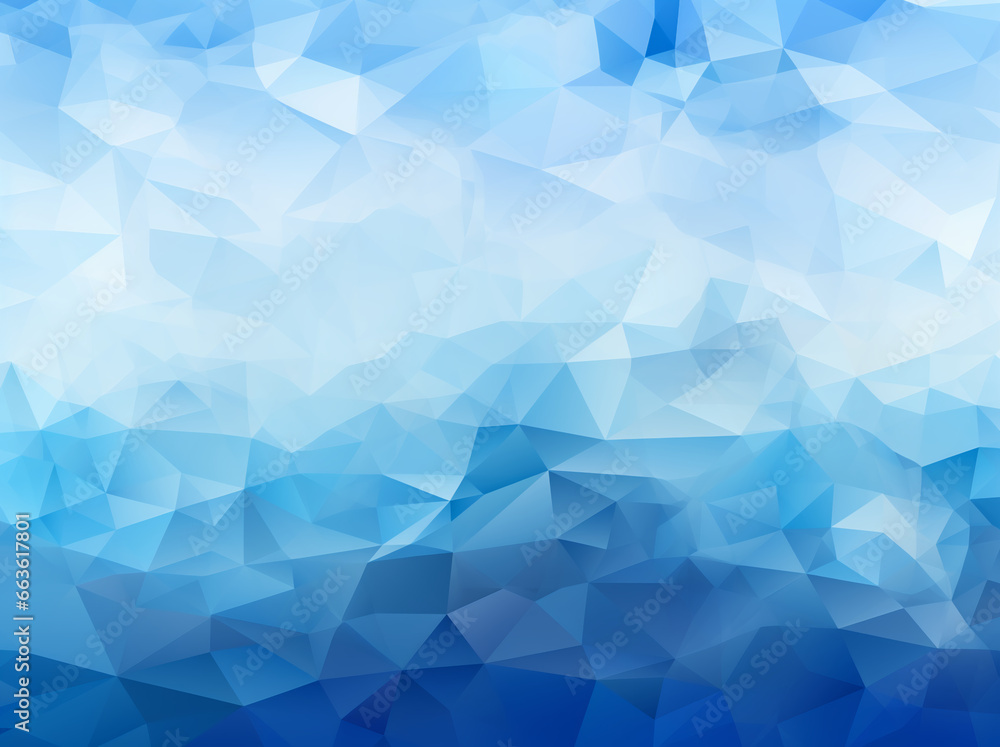 Obraz premium Abstract blue triangle background. Frozen ice design - Generative AI illustration 
