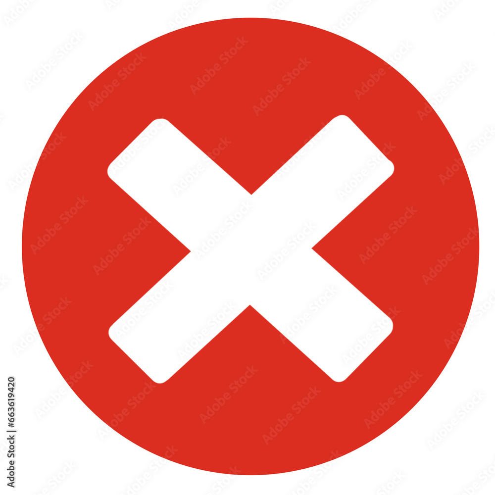 cross mark with box cross mark with box
