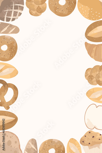 Bakery Sweet Food Frame Background
