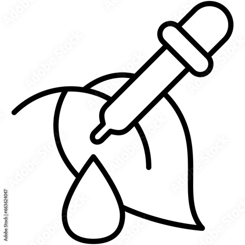 Natural Dye Icon. Free Artificial Textile Color Symbol Stock Illustration. Vector Line Icons For UI Web Design And Presentation