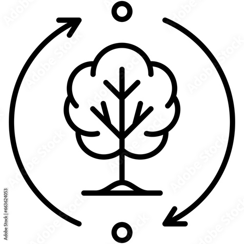 Eco Viscose Icon. Zero Waste Label Symbol Stock Illustration. Vector Line Icons For UI Web Design And Presentation