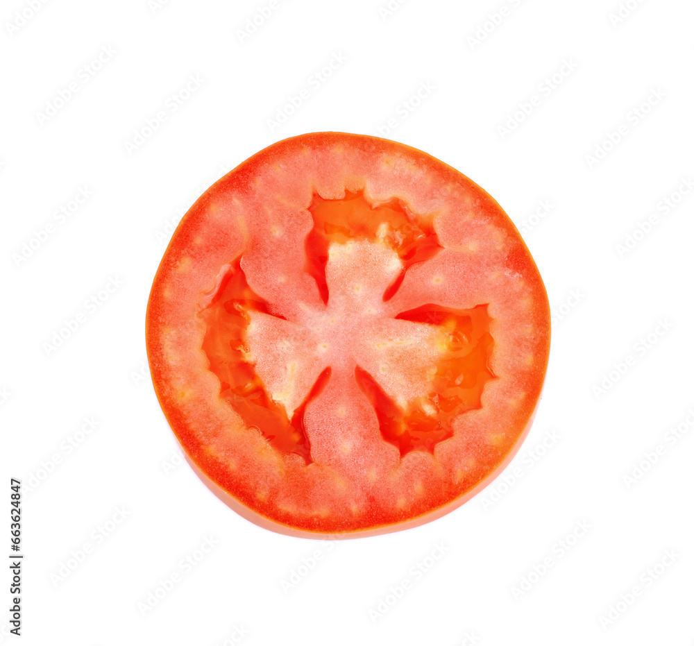 Tomato sliced isolated on white background Tomato sliced isolated on white background