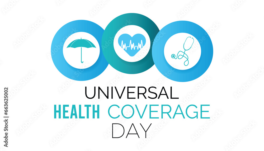 Vector illustration on the theme of Universal Health Coverage day observed each year during December.banner, Holiday, poster, card and background design.