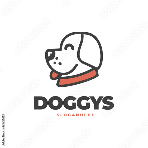 Dog modern logo mascot vector