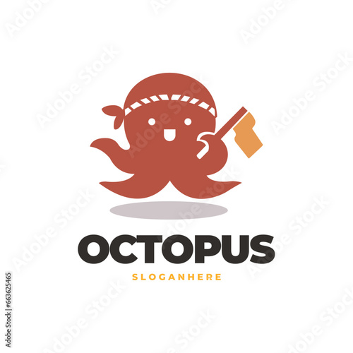 octopus modern logo vector