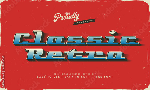 vintage retro editable text effect alphabet font typography typeface