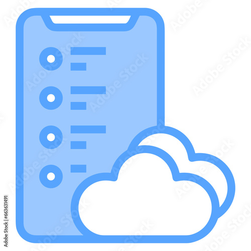 Cloud storage icon symbol vector image. Illustration of the database server hosting cloud system digital design image