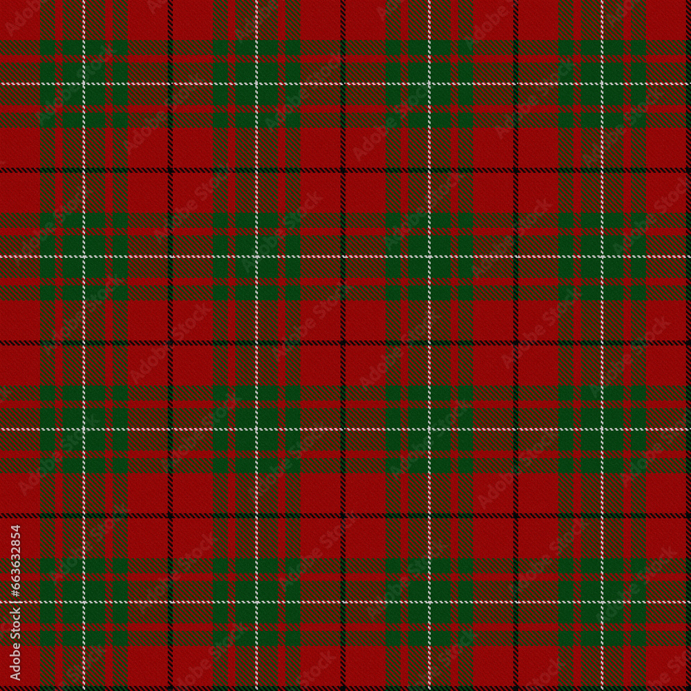 Red, Black, Green, White Tartan Plaid Weave - Tile Red, Black, Green, White Tartan Plaid Weave - Tile