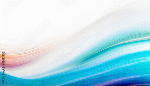 Abstract Blue White Waves Background with Copy Space