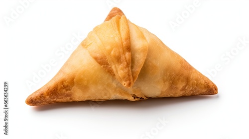 Tasty samosa isolated on white background.