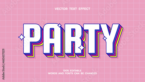 fun party editable 3d text effect