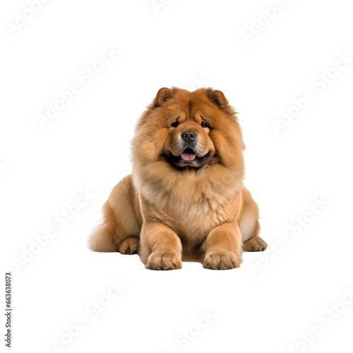Chow Chow dog breed isolated no background