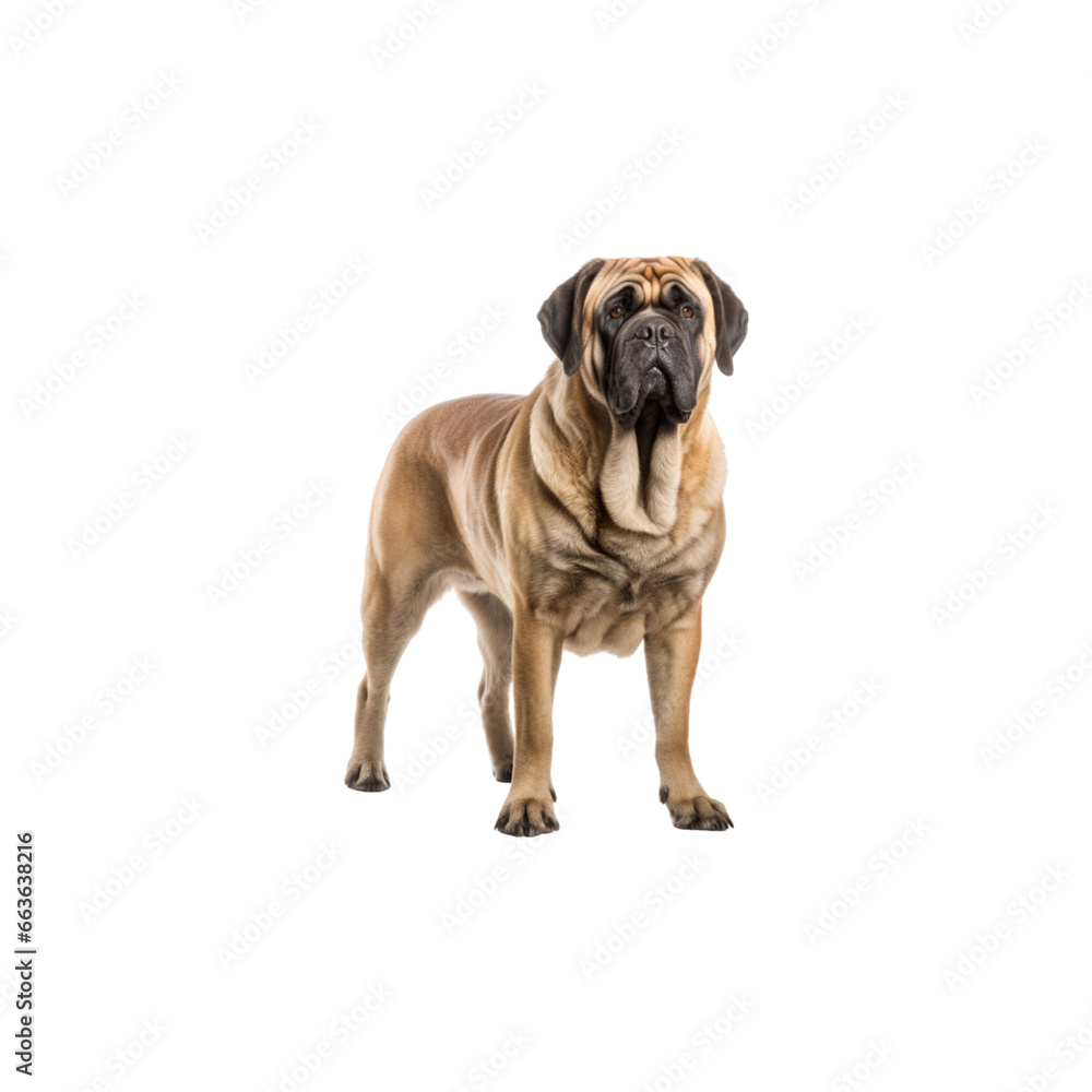 English Mastiff dog breed no background