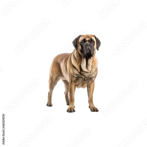 English Mastiff dog breed no background
