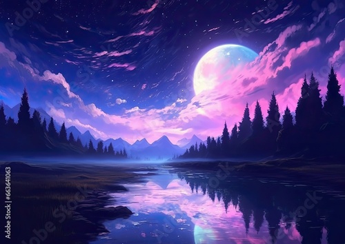 Purple Starlit Sky