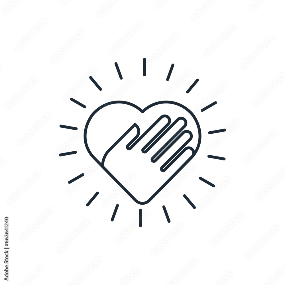 Fototapeta premium True, Truth. Vector linear icon isolated on white background.