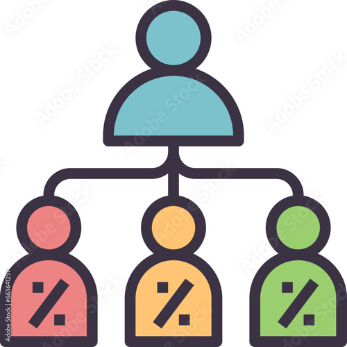 referal outline style icon