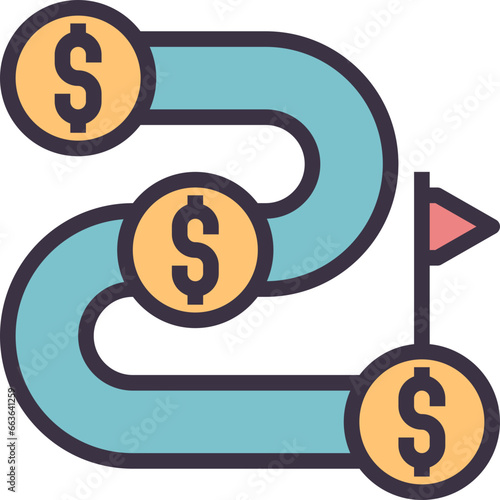 installment outline style icon