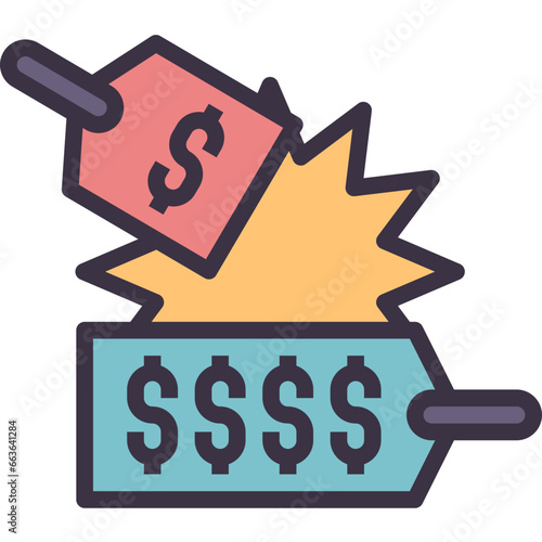 cheap outline style icon