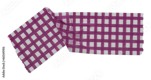 dark purple patterned sticker paper tape isolated on transparent background.