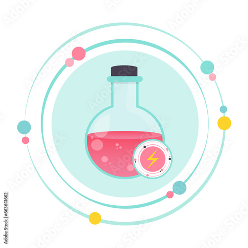 Chemical energy vector illustration graphic icon symbol