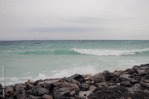 Waves Rolling In Just Off The Shore