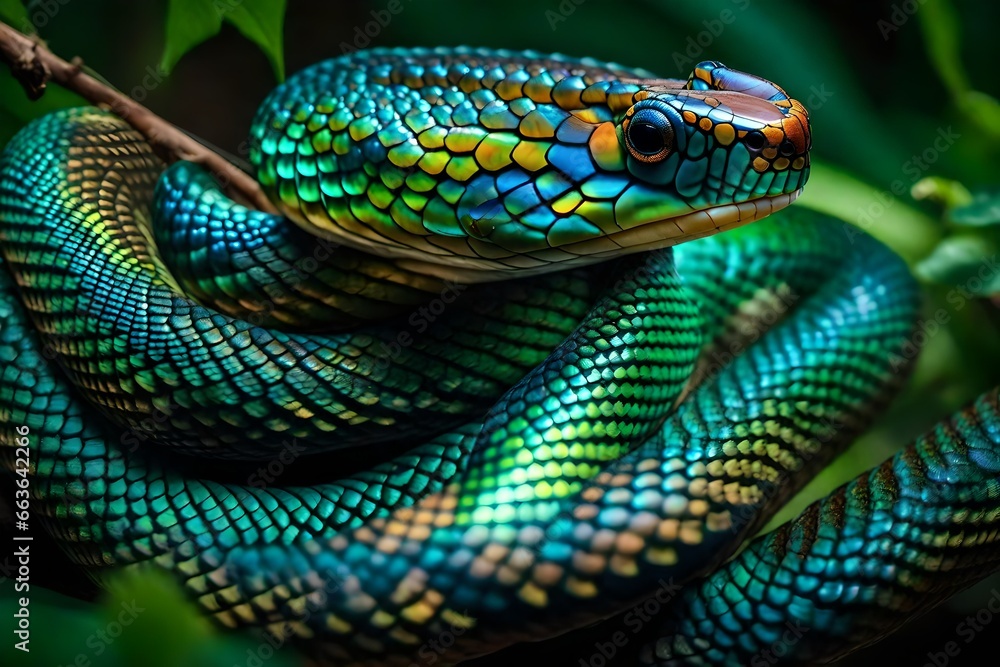 Fototapeta premium colourfull snakes