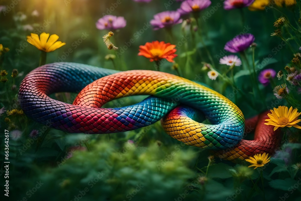 Obraz premium colourfull snakes