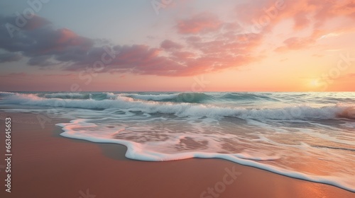 Beautiful mediterranean tropical beach background. Generative AI © kardaska