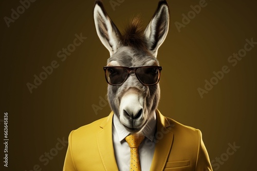 Quirky business concept a donkey wearing a suit and tie © Muhammad Shoaib