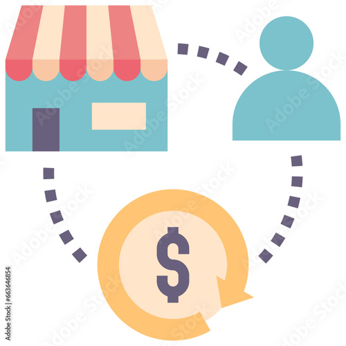 merchant flat style icon