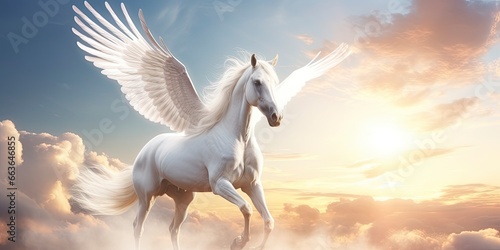 A white horse with wings. © SAJEDA