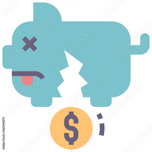 financial flat style icon
