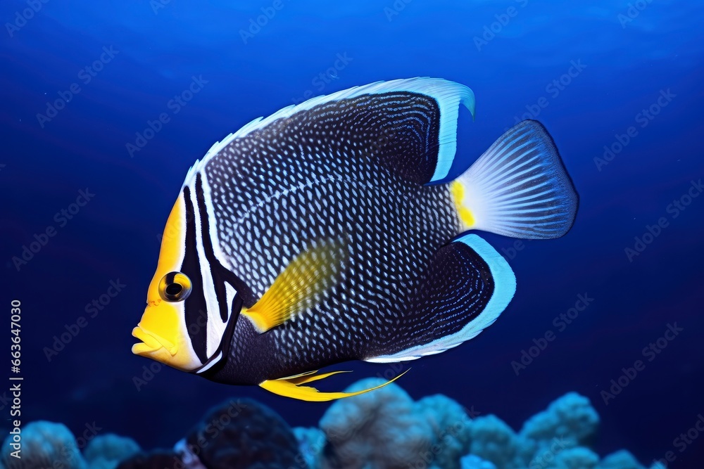 Beautiful angelfish in the ocean. Beautiful angelfish in the ocean.