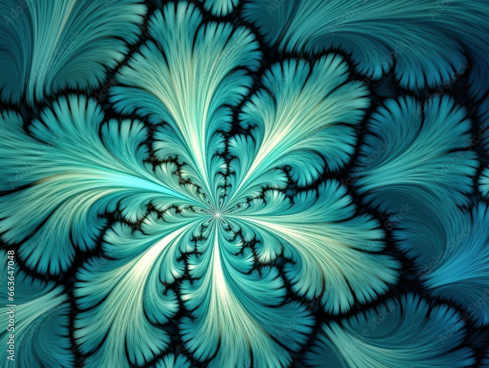 Aqua and Green psychedelic fractal. Aqua and Green psychedelic fractal.