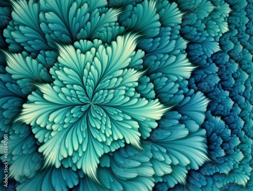 Aqua and Green psychedelic fractal. © SAJEDA