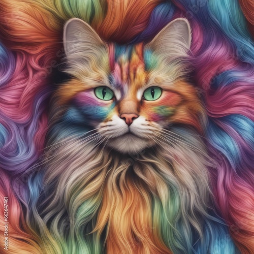 cats with beautiful and thick colorful fur