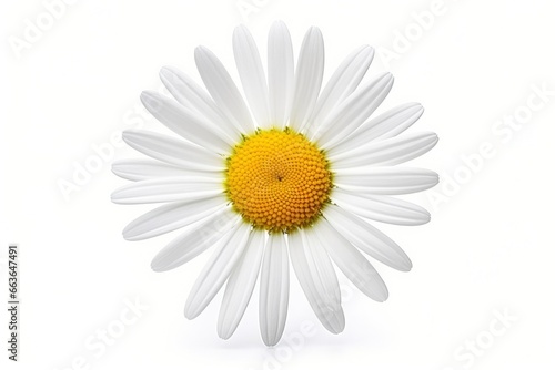 Common daisy isolated on white background. © SAJEDA