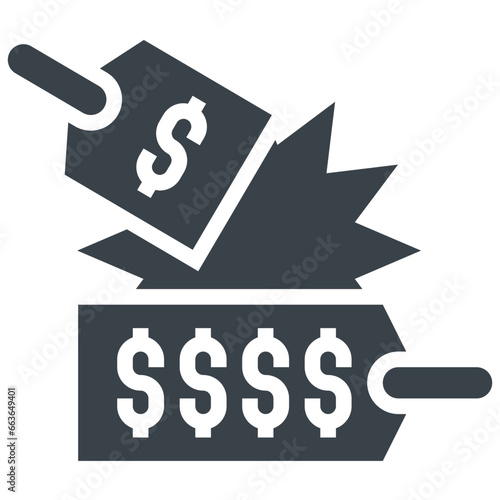 cheap glyph style icon