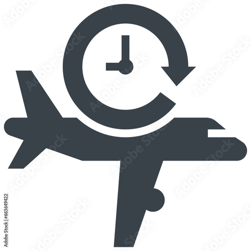 travel glyph style icon