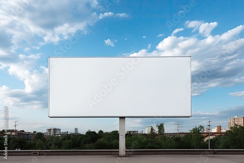 Wallpaper Mural blank white billboard, Empty info banner, street banner, Empty white poster, Mock up. Generated AI Torontodigital.ca