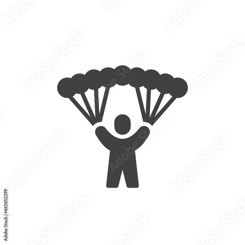 A paratrooper vector icon