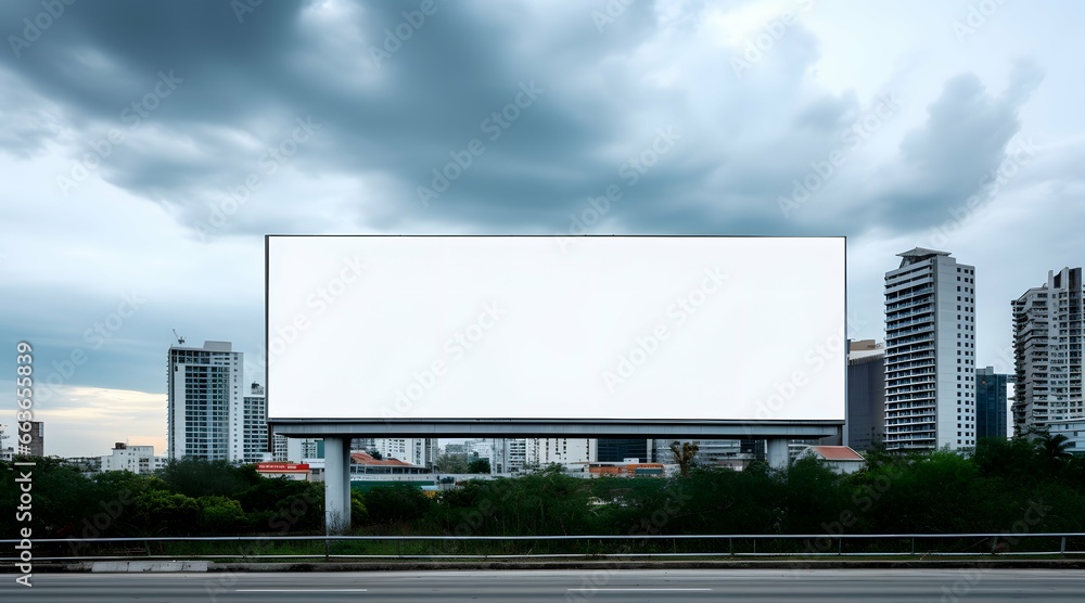 Obraz premium White billboard blank for advertising