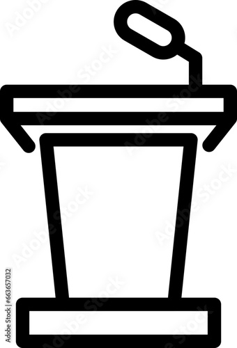 Podium line icon